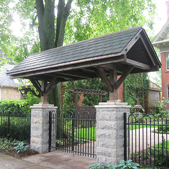 timber frame entrance