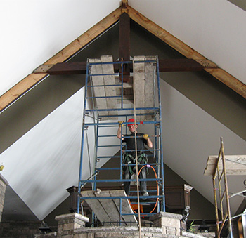 Timber Frame Great Room Ceiling