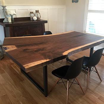 live edge dining table