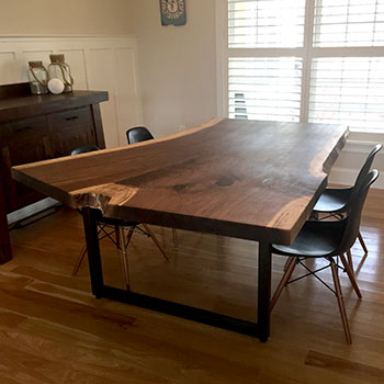 live edge dining table