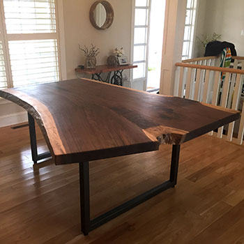 live edge dining table